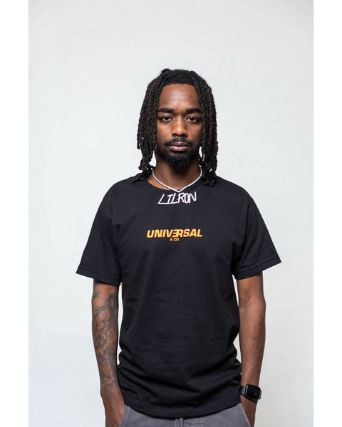 Universal Statement Puff Tee Black/Orangeade